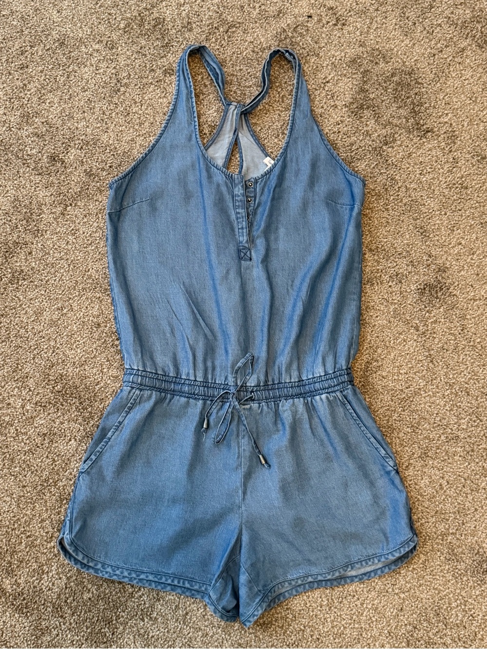Splendid Light Blue Chambray Romper - Picture 2 of 8